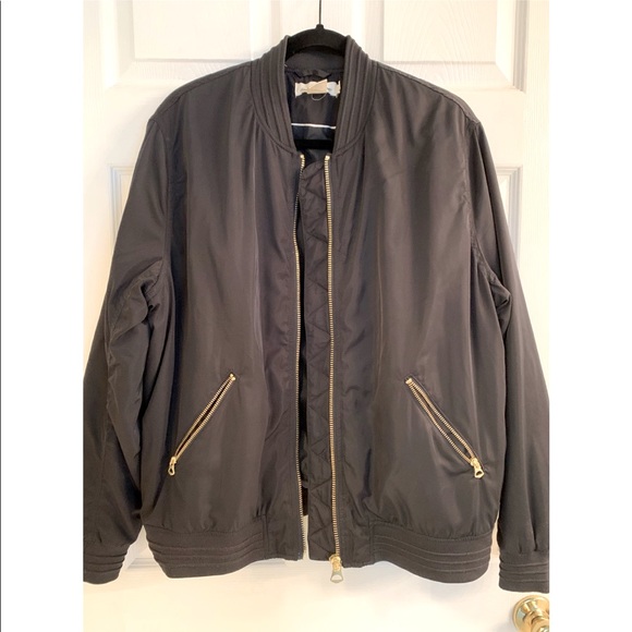 H&M Jackets & Coats Hm Bomber Jacket Navy Blue Poshmark